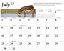 2023 July Donkey Calendar Grid